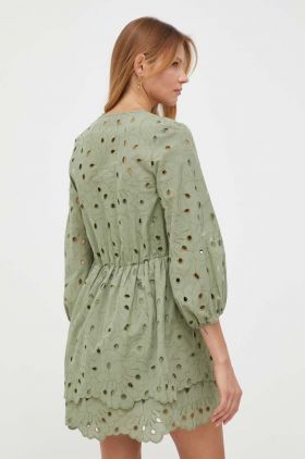 Ivy Oak rochie culoarea verde, mini, evazati