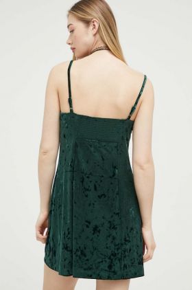 Superdry rochie culoarea verde, mini, drept