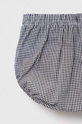 Jamiks pantaloni scurți din bumbac pentru bebeluși culoarea negru, modelator