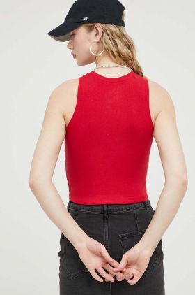 Hollister Co. top femei, culoarea rosu