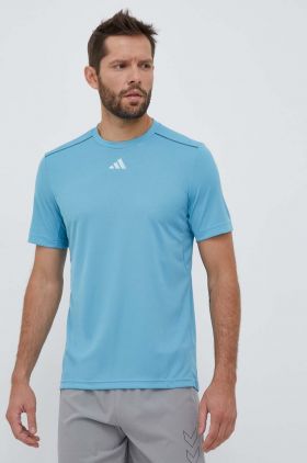 adidas Performance tricou de antrenament Workout Base Logo cu imprimeu