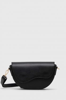 Answear Lab poseta de piele culoarea negru