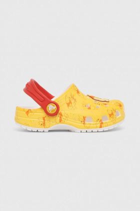 Crocs slapi copii culoarea galben