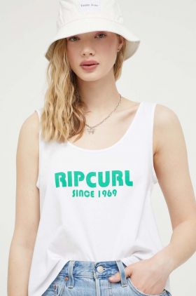 Rip Curl top din bumbac culoarea alb