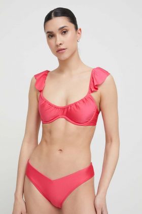 Abercrombie & Fitch sutien de baie culoarea roz, cupa moale