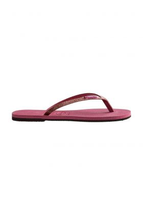 Havaianas slapi YOU GLITTER femei, culoarea roz, cu toc plat, 4148041.1750