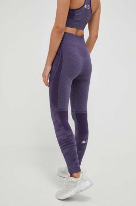 The North Face leggins sport Mountain Athletics femei, culoarea violet, modelator