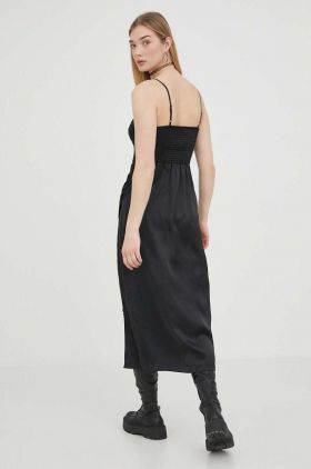 Hollister Co. rochie culoarea negru, midi, mulata