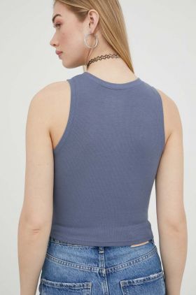 Hollister Co. top femei, culoarea gri