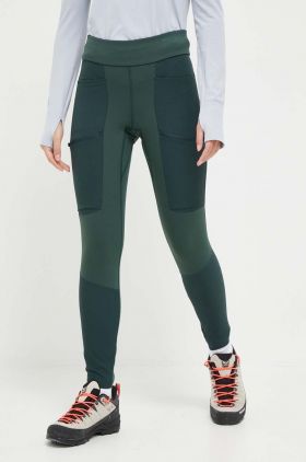 Peak Performance leggins sport Vislight Track femei, culoarea verde