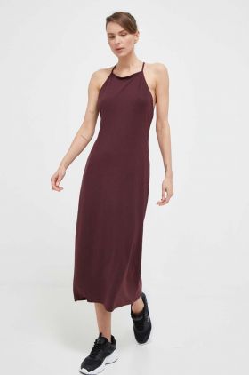 4F rochie culoarea bordo, midi, mulata