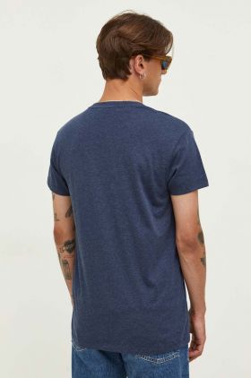 Samsoe Samsoe tricou din bumbac culoarea bleumarin, uni