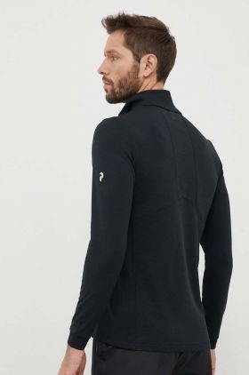 Peak Performance hanorac Chase Half Zip culoarea negru, neted