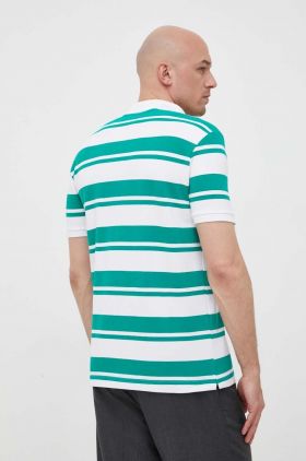 United Colors of Benetton polo de bumbac culoarea verde, modelator