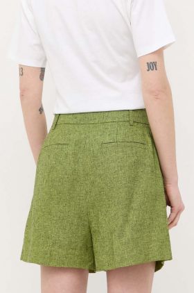 MICHAEL Michael Kors pantaloni scurti din in culoarea verde, modelator, high waist