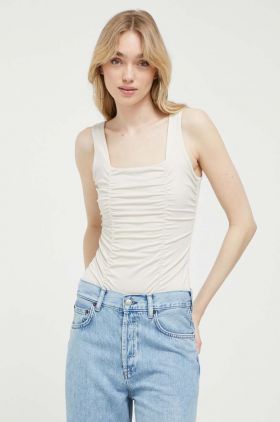 Abercrombie & Fitch body femei, culoarea bej