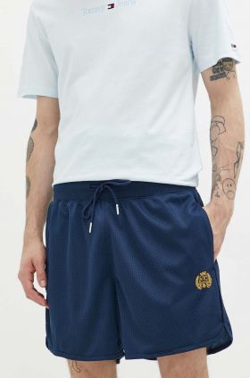 Abercrombie & Fitch pantaloni scurti barbati, culoarea albastru marin