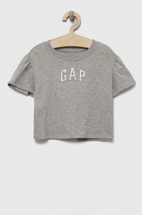 GAP tricou de bumbac pentru copii culoarea gri