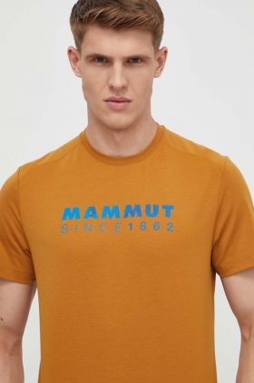 Mammut tricou sport Trovat Logo culoarea portocaliu, cu imprimeu