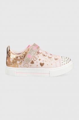 Skechers tenisi copii Twinkle Sparks Heather Charm culoarea auriu