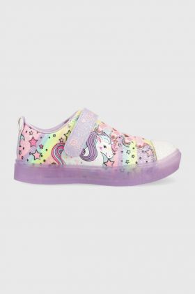 Skechers tenisi copii Twinkle Sparks Ice Unicorn culoarea violet