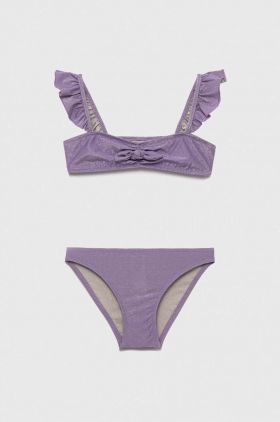 United Colors of Benetton costum de baie pentru copii din două piese culoarea violet