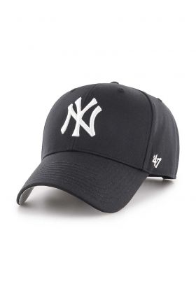 47brand șapcă din amestec de lână MLB New York Yankees culoarea negru, cu imprimeu