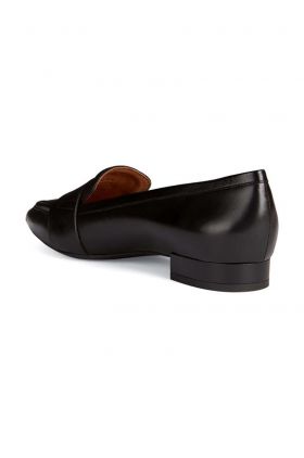 Geox mocasini din piele D CHARYSSA femei, culoarea negru, cu toc plat, D359BA 000TU C9999