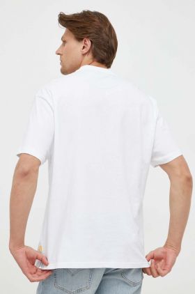 Pepe Jeans polo de bumbac culoarea alb, cu imprimeu