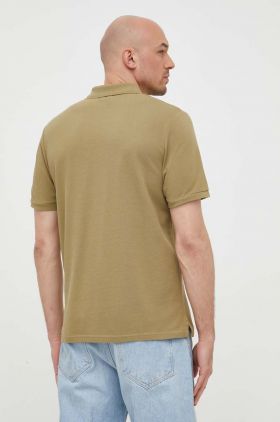 Lyle & Scott polo de bumbac culoarea verde, neted