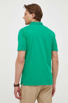 Lyle & Scott polo de bumbac culoarea verde, neted