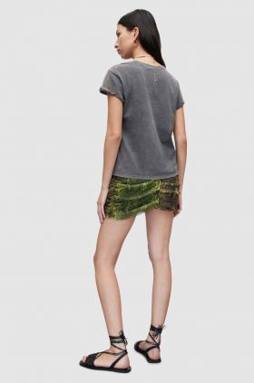AllSaints fusta culoarea verde, mini, drept