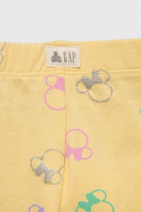 GAP pantaloni copii culoarea galben, modelator