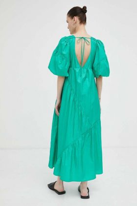 Gestuz rochie culoarea verde, midi, oversize