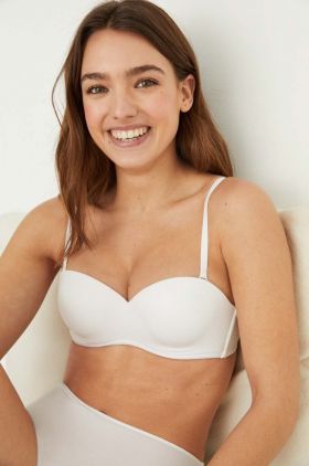 women'secret sutien ELEGANT culoarea alb, neted