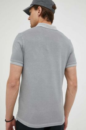 Marc O'Polo tricou polo barbati, culoarea gri, neted