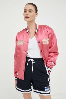 Mercer Amsterdam geaca bomber culoarea roz, de iarna