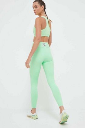 LaBellaMafia leggins de antrenament Go On culoarea verde, neted