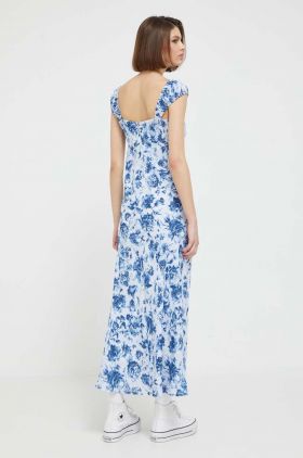 Abercrombie & Fitch rochie culoarea albastru marin, maxi, evazati