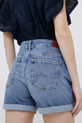 Pepe Jeans pantaloni scurti jeans Mary femei, neted, high waist