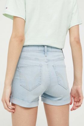 Hollister Co. pantaloni scurti jeans femei, neted, high waist