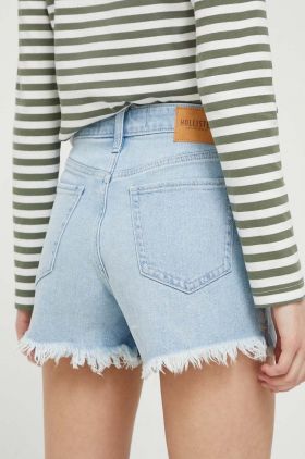 Hollister Co. pantaloni scurti jeans femei, neted, high waist