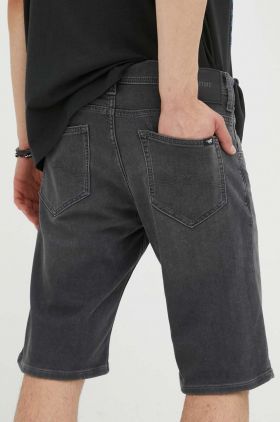 Mustang pantaloni scurti jeans barbati, culoarea gri