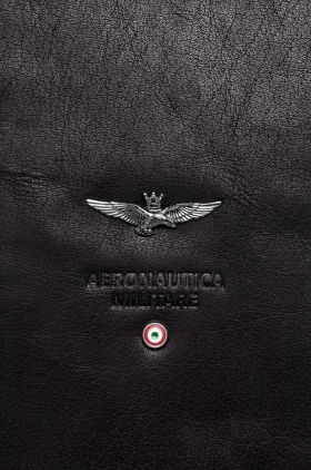 Aeronautica Militare geanta de piele culoarea negru