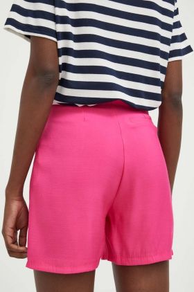 Answear Lab pantaloni scurti femei, culoarea roz, neted, high waist