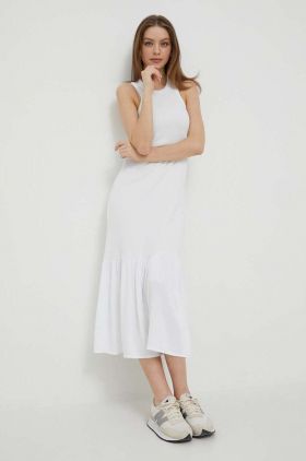 Deha rochie culoarea alb, midi, drept