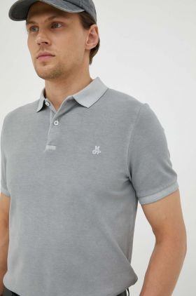 Marc O'Polo tricou polo barbati, culoarea gri, neted