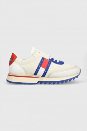 Tommy Jeans sneakers TJM RUNNER TRANSLUCENT culoarea bej, EM0EM01219