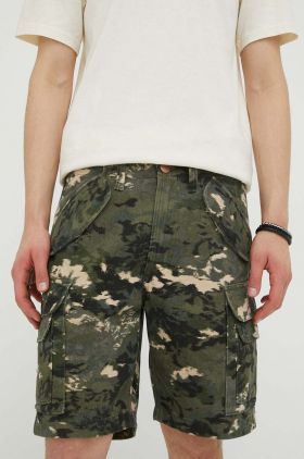 Wrangler pantaloni scurti din bumbac culoarea verde