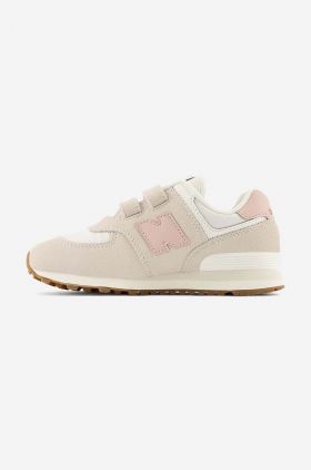 New Balance sneakers pentru copii PV574RP1 culoarea bej